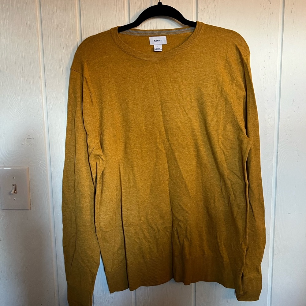 OLD NAVY Mustard Crewneck Lightweight Sweater – Size L